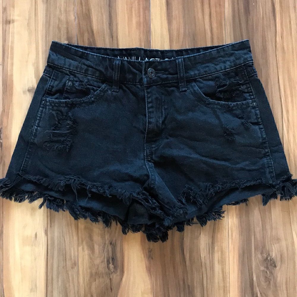 Vanilla Star Black Jean Shorts